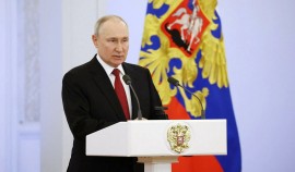 Владимир Путин  заявил, что Россия вернет мир на Донбасс
