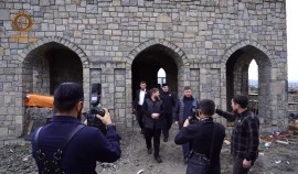 Рамзан Кадыров проинспектировал строящийся исламский центр в Ахмат-Юрте «Хьаьжин беш»