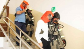 Росгвардия и МЧС провели совместное пожарно-тактическое занятие в Грозном