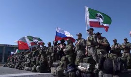Очередная группа добровольцев отправилась из Чеченской Республики в зону СВО| грозный, чгтрк