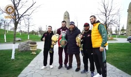 Рамзан Кадыров встретился с Артуром Бетербиевым и чемпионами Лиги АСА