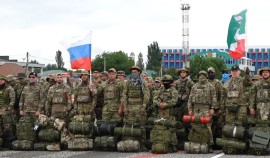 Из аэропорта Грозного в зону СВО отправилась очередная группа добровольцев