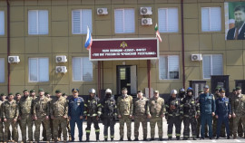 В Грозном Росгвардия и МЧС провели тренировку по ликвидации условного пожара