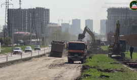 В Грозном продолжается реконструкция Старопромысловского шоссе