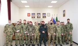 В Управлении Росгвардии по Чеченской Республике наградили отличившихся военнослужащих штаба