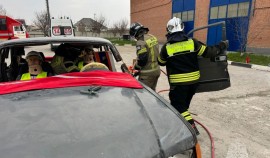 В Гудермесе прошёл финал соревнований МЧС по ликвидации последствий ДТП