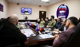 Росгвардеец принял участие в селекторном совещании по подготовке «Диктанта Победы» в Грозном