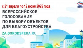 21 апреля стартует пятое онлайн-голосование по отбору объектов городской среды для благоустройства