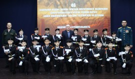 В Грозном состоялась церемония посвящения в кадеты учащихся школы Росгвардии