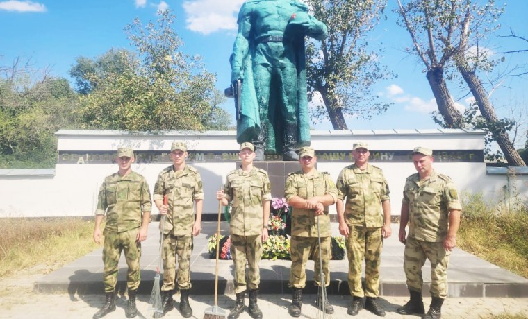 Акцию «На страже памяти» поддержали военнослужащие  грозненского соединения Росгвардии