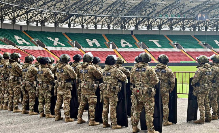 На стадионе «Ахмат-Арена» прошли учения подразделений Росгвардии