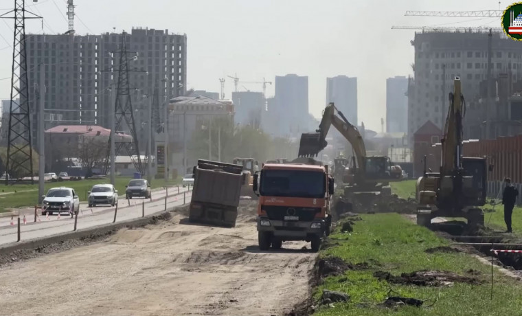В Грозном продолжается реконструкция Старопромысловского шоссе