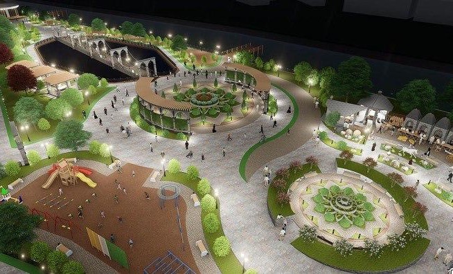 В центре города Шали начато строительство парка